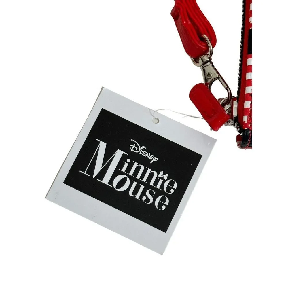 ALDI 2024 Women's Disney Mickey Mouse Red Wallet Outlines Wristlet Zip‎ Around